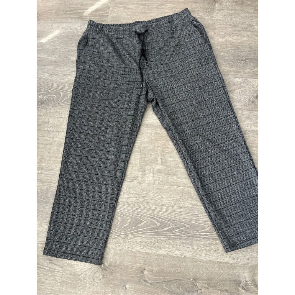 A New Day Women’s Black And Gray Checkered Pants Career Wear Size L